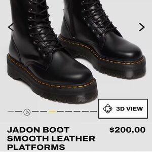 JADON BOOT SMOOTH LEATHER PLATFORM Worn once in perfect condition no box